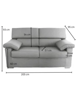 BellaHome Divani-Divano 3 posti 
