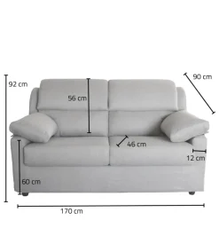 BellaHome Divani-Divano 2 posti maxi 