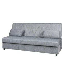 BellaHome Divani-Divano letto 3 posti "fiji" grigio con cassettone contenitore, 183x81x89 cm