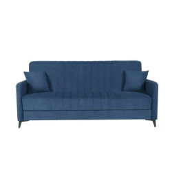 BellaHome Divano letto "libra" 3 posti dark blue 211x92x98 cm Clearance