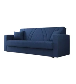 BellaHome Divani-Divano letto "ibiza" 3 posti tessuto blue jeans, 214x81x89 cm