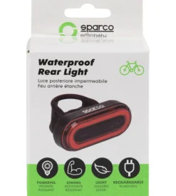 Sparco Fanalino posteriore per bicicletta in alluminio e silicone, 3 modalita' di illuminazione Best