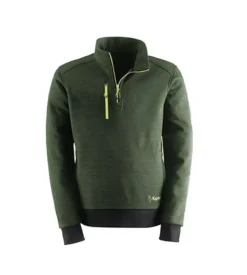 Kapriol Felpa da lavoro "slick" con mezza zip verde tg l Online