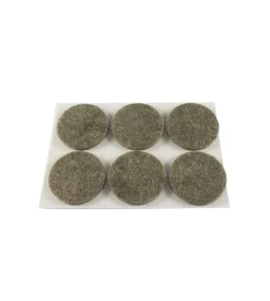Feltrini adesivi tondi - ø 30 mm. - marrone - 6 pz. New