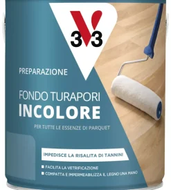 V33 Fondo turapori parquet, incolore  - 2,5 litri Best