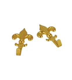 Ganci per quadri modello "giglio" 28 x 48 mm. finitura ottone lucido 5 pz. Clearance