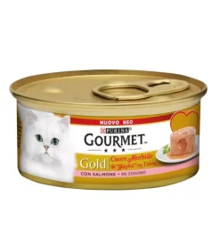 Alimenti Umido Gatto-Gourmet gold tortini con cuore morbido al salmone - 85 gr