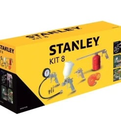 Kit 8 accessori per compressore aria compressa ad attacco rapido stanley New