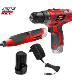 Valex Kit avvitatore e multiutensile a batteria , 12 v batteria 2 ah e caricabatterie inclusi Sale