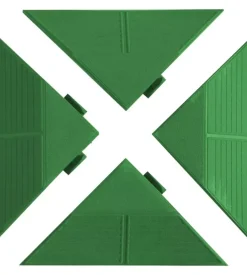 ArtPlast Fontane, Decorazioni E Pavimentazioni-Kit con 4 angoli per pavimentazione esterna colore verde, 200x200x270mmx48mm