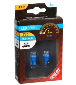 Lampada 1 led colour-led wide 12v - (t10) - w2,1x9,5d - 2 pz - scatola - blu 58145 Best