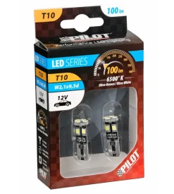 Lampada 12v hyper-led 24 - 8 smd x 3 chips - (t10) - trifocus - w2,1x9,5d - 2 pz 58464 Sale