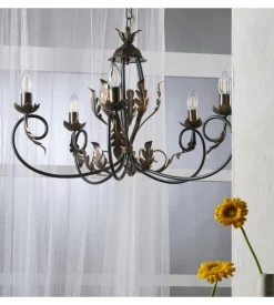 Onli Lampadario 5 luci "gretel" bronzo e14