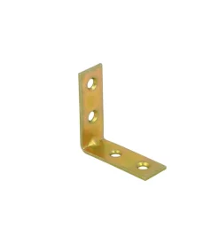 Lastrine di giunzione ad angolo in acciaio zincato giallo 30 x 30 mm. 4 pz.