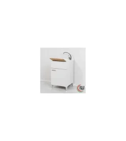 Lavatoio "slim" bianco lucido, 50x50x83 cm Clearance