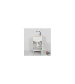 Lavatoio "slim" bianco lucido, 45x50x83 cm Clearance