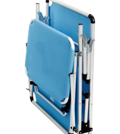 Brunner Lettino prendisole reclinabile con tettuccio "malibu" in alluminio e syntex plus blu 189x61x26 cm Outlet