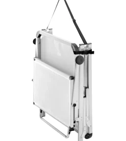 Brunner Lettino prendisole reclinabile con tettuccio "marbella" in alluminio e syntex plus bianco 192x67x30 cm Clearance