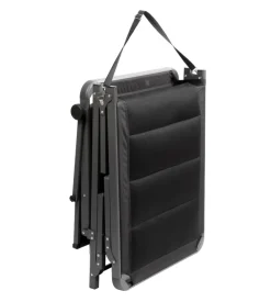 Brunner Mobili Da Giardino E Accessori-Lettino prensisole reclinabile con tettuccio "aravelhigh duna 3d" in alluminio e poliestere nero 198x64x48/103 cm
