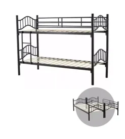 BellaHome Letto a castello "berna" ย scomponibile in 2 letti singoli in ferro nero 203x83x145,5 cm Sale