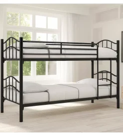 BellaHome Letto a castello "berna"  scomponibile in 2 letti singoli in ferro nero 203x83x145,5 cm Sale