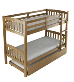 BellaHome Letto a castello "tolosa" in pino massello miele 201,5x97,5x156 cm Discount