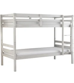 BellaHome Letti E Comodini-Letto a castello "lione" in pino massello bianco 199,5x97x150 cm