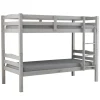 BellaHome Letti E Comodini-Letto a castello "marsiglia" in pino massello bianco 202x98x150 cm
