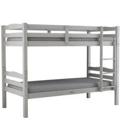 BellaHome Letti E Comodini-Letto a castello "marsiglia" in pino massello bianco 202x98x150 cm
