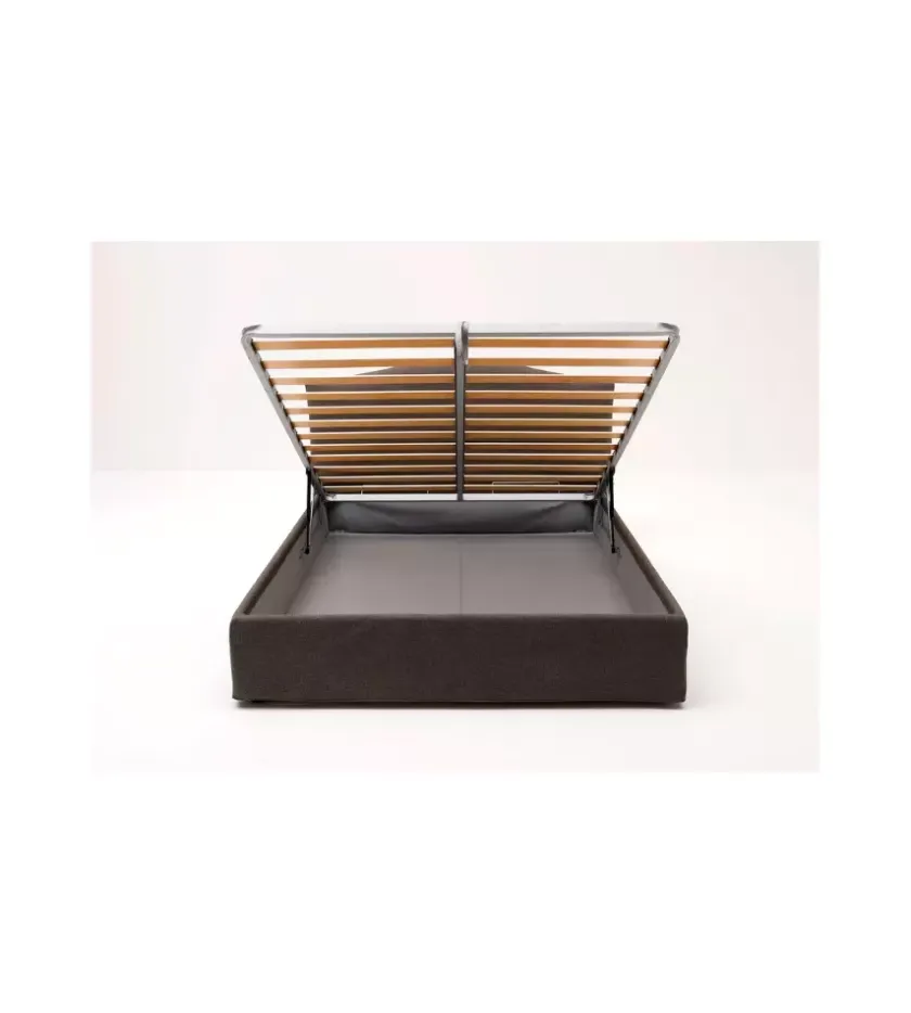 Letto matrimoniale contenitore "hill" grigio 160x190 cm Sale