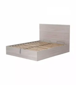 Letto matrimoniale "hi box" olmo naturale con rete e contenitore 160x190 cm Sale