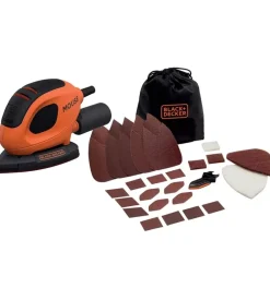 Black+Decker Levigatrice mouse multifunzione "bew230bc" 55 w e accessori