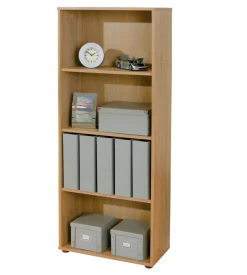 Libreria 4 livelli in laminato rifinito rovere, 60x145x30 cm Best