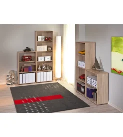 Libreria 5 livelli in laminato rifinito rovere, 60x180x30 cm Outlet