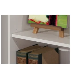 Libreria con 2 ripiani laminato bianco, 60x75x30 cm Discount