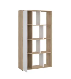 Libreria "labirinto" bianco e quercia, 88x29x157 cm Online
