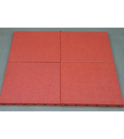 Art PLast Fontane, Decorazioni E Pavimentazioni-Mattonella da esterno antishock rossa, 400x400x25 mm