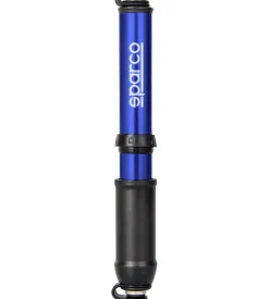Sparco Mini pompa per bicicletta blu in alluminio