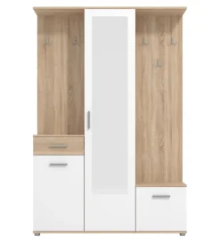 BellaHome Mobile da ingresso "barcellona" legno con specchio, 133x33x197 cm Sale