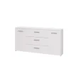 BellaHome Credenze E Buffet-Mobile "girona" 2 ante e 3 cassetti bianco opaco, 158x33x80,5 cm