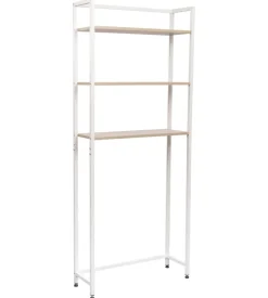Mobile lavatrice "janet" bianco e legno, 68x24x165 cm Hot