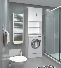 Mobile  lavatrice salvaspazio "wash" colore bianco, 64x24x190 cm New