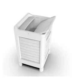 Bama Mobiletti Multiuso-Mobiletto lavatoio "artรน" in polipropilene bianco 60x51x89 cm
