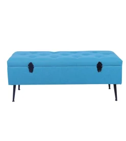BellaHome Panchina contenitore "lisa" in tessuto carta da zucchero, 102x44x40 cm New