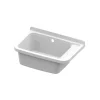 Pilozzo lavatoio in resina e pvc colore bianco con sifone incluso. New