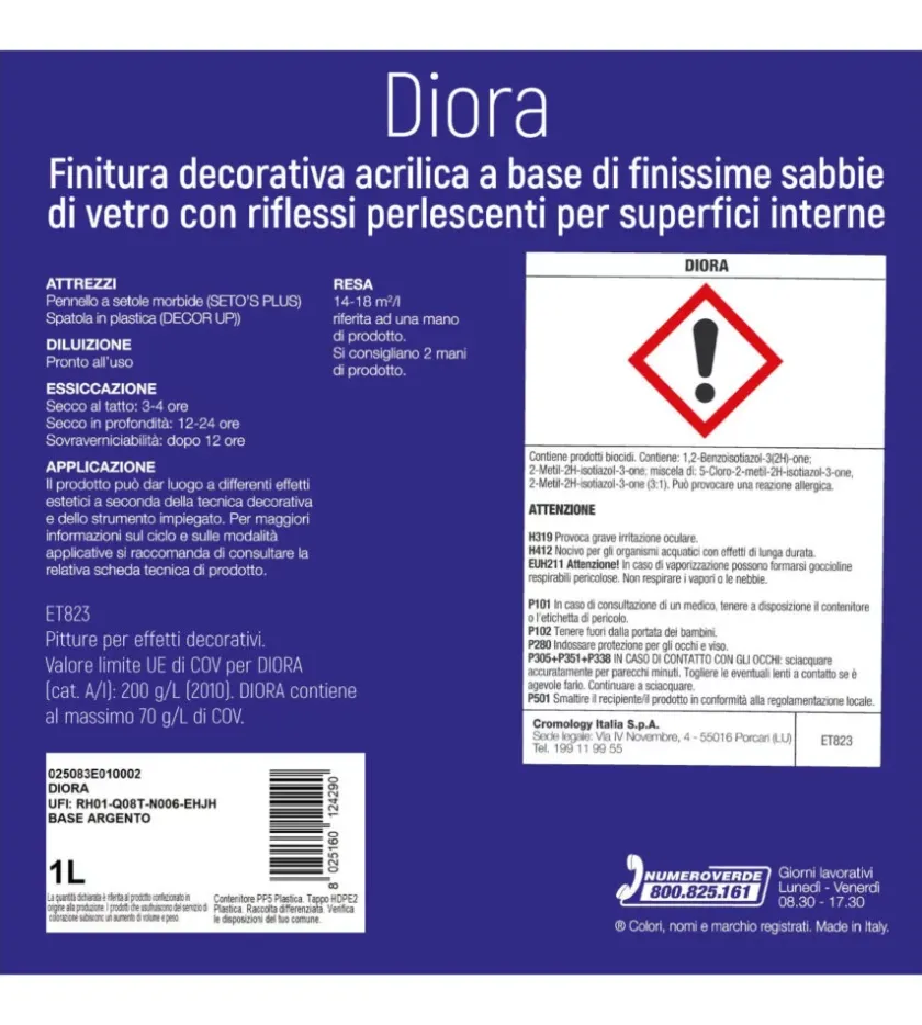 Tintometria-Pittura decorativa max meyer "diora" base argento, 1 litro