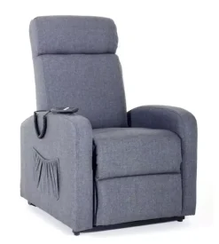 Poltrona con recliner e alzata elettrica "marta" blu, 75x78x110 cm Best