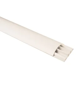 Poly Pool Tubi E Canaline-- 2 m canale sovrapavimento a 3 vie larghezza 69 mm bianco