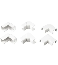 Poly Pool Tubi E Canaline-- kit accessori n° 1 per canale 20 x 15 mm, angolo esterno, interno e piano bianco