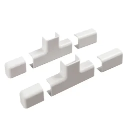 Poly Pool Tubi E Canaline-- kit accessori n° 2 per canale 20 x 10 mm, giunti lineari, a t e tappi bianco